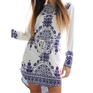 NWOT Favolook porcelain pattern dress size S